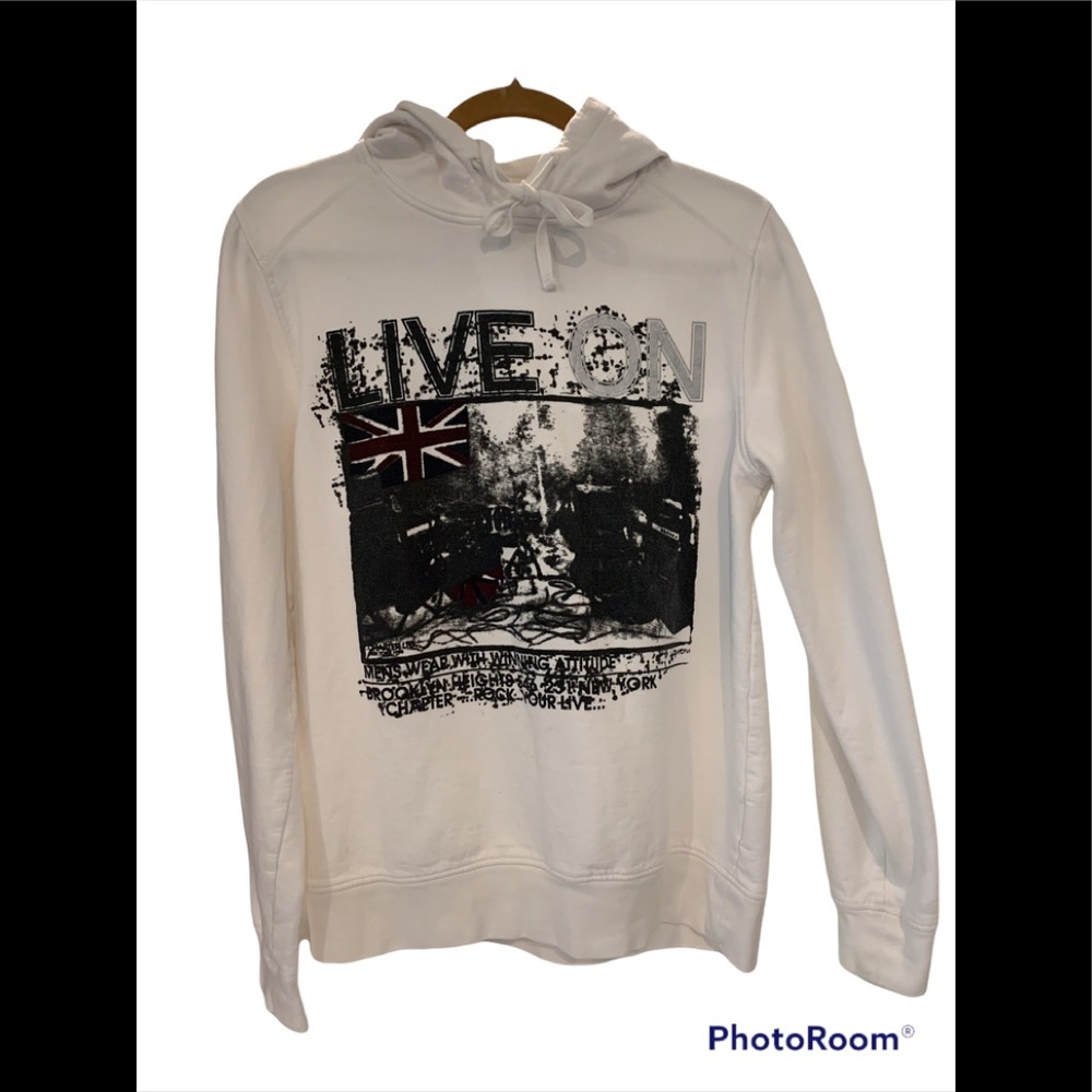 Vintage Lee Cooper Live On Sweatshirt Hoodie